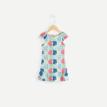 Shein Girls Zip Back Printed Dress