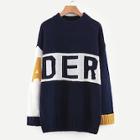 Shein Drop Shoulder Letter Print Jumper