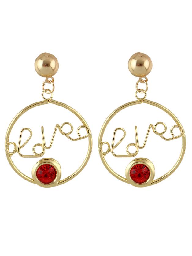 Shein Red Love Earrings For Women Accessories