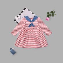 Shein Girls Striped Long Sleeve Dress