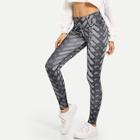 Shein Drawstring Waist Line Printing Leggings