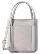 Shein Embossed Square Tote Bag - Grey