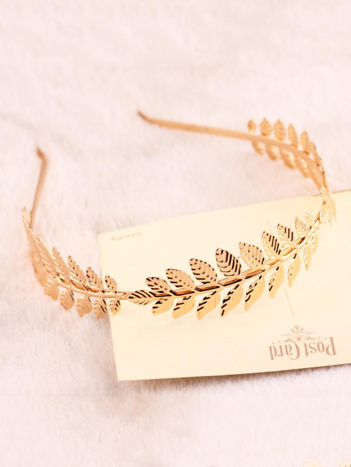 Shein Plated Leaf Headband