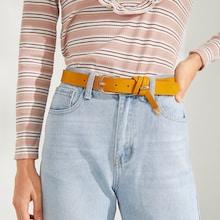Shein Metal Buckle Design Pu Belt