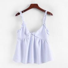 Shein Frill Trim Striped Cami Top