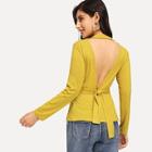 Shein Backless Knot Detail Tee