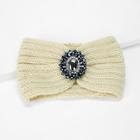 Shein Rhinestone & Beads Decorated Knit Headband