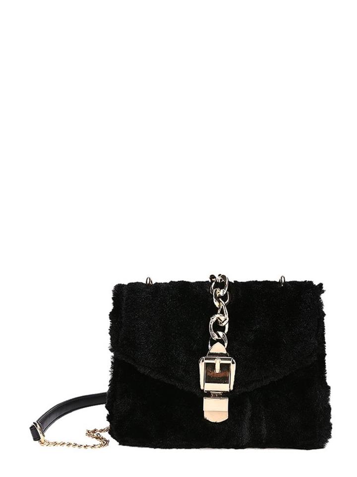Shein Fluffy Buckle Decor Chain Bag