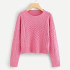 Shein Mixed Knit Solid Jumper