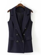 Shein Double Breasted Slim Fit Vest