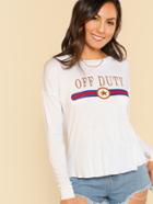 Shein Drop Shoulder Mixed Print T-shirt
