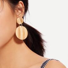 Shein Wood Grain Drop Earrings