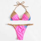 Shein Patchwork Braided Bikini Set