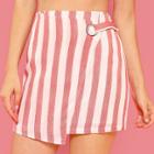 Shein O-ring Snap Button Side Striped Skirt