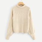 Shein Roll Neck Cable Knit Sweater