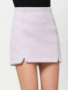 Shein Grey Slim Scalloped Woolen Skirt