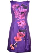Shein Purple Flowers Print Shift Dress