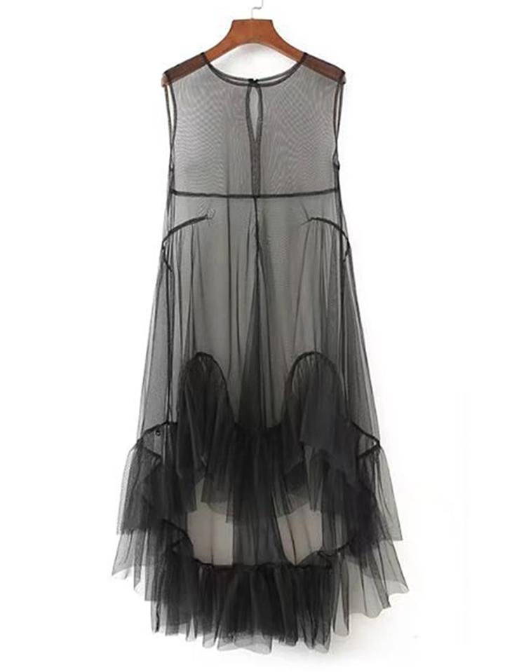 Shein Sleeveless Sheer Mesh Dress