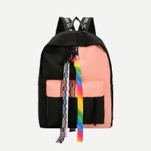 Shein Two Tone Detail Backpack