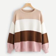 Shein Color Block Tunic Jumper