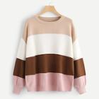 Shein Color Block Tunic Jumper