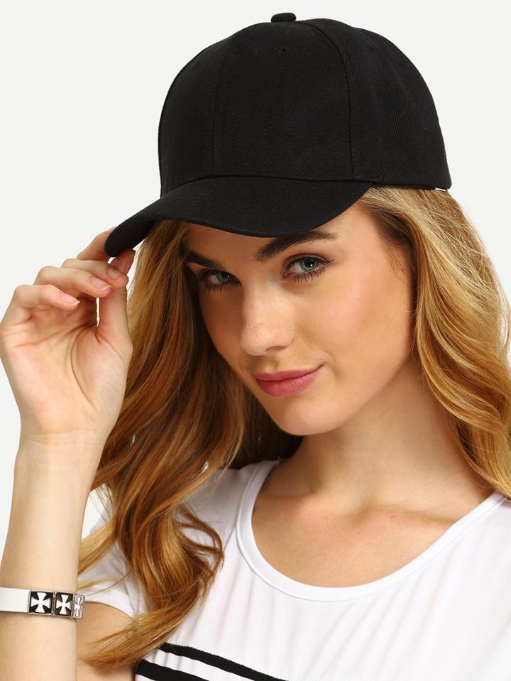Shein Black Simple Baseball Cap