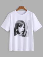 Shein Girl Print T-shirt