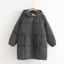 Shein Drawstring Hooded Puffer Coat