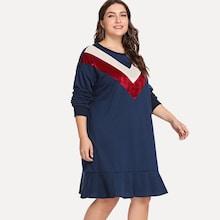 Shein Plus Ruffle Hem Dress