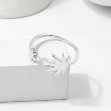 Shein Leaf Detail Ring