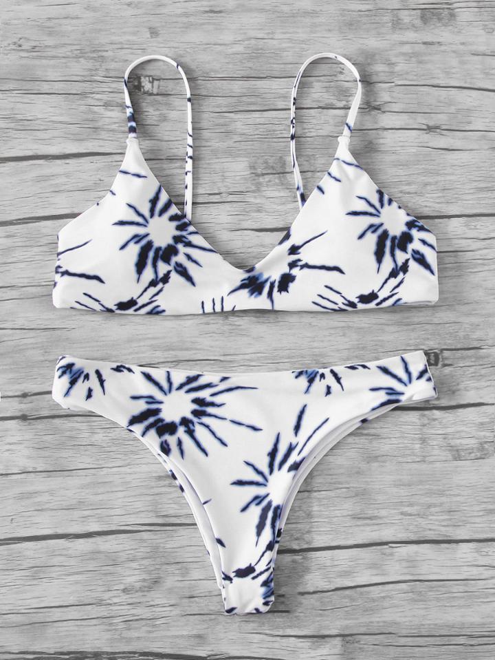 Shein Graphic Print Beach Bikini Set