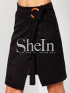 Shein Black High Waist Split Skirt