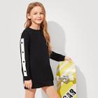 Shein Girls Button Tape Side Dress