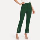 Shein Exposed Zip Hem Cigarette Pants