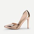 Shein Metallic Pointed Toe Stiletto Heels