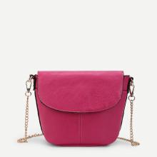 Shein Pu Flap Shoulder Bag With Chain Strap