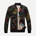 Shein Men Cut Out Camouflage Jacket