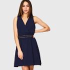 Shein Contrast Tipping Surplice Wrap Textured Dress
