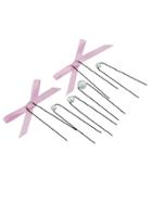 Shein 6pcs/set Hair Jewelry Bowknot Pattern Barrettes Hair Accessories