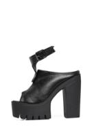 Shein Black Peep Toe Chunky Heel Ankle Strap Platform Sandals