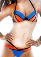 Rosewe Halter Neck Multicolored Two Piece Bikini