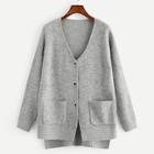 Shein Pocket Front High Low Sweater Coat