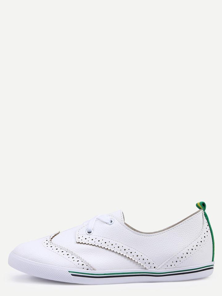 Shein Round Toe Hollow Crisscross Top Sneakers