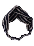 Shein Navyblue New Stripes Elastic Headband Accessories