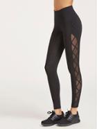 Shein Wide Waistband Crisscross Mesh Panel Leggings