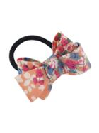 Shein Orange Elastic Rope With Colorful Flower Pattern Bowknot Headbands Hair Accessories