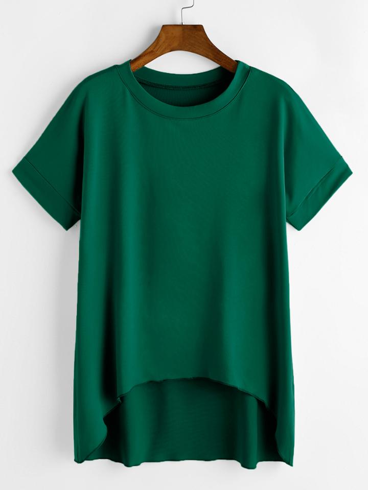 Shein Dip Hem Casual Tee
