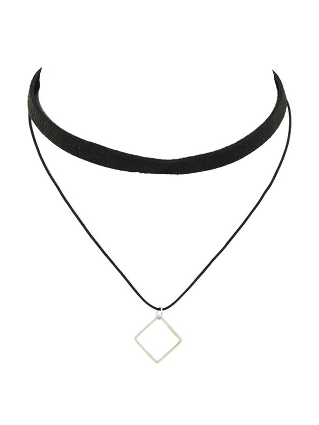 Shein Hot Sale Black Peach Skin Chain Choker Necklace