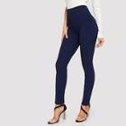 Shein Pocket Side Solid Textured Pants