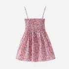 Shein Girls Calico Print Shirred Cami Dress